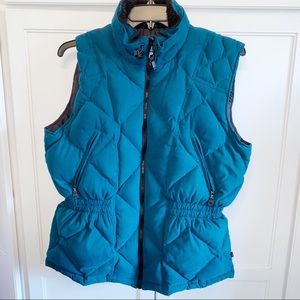 Woolrich Down Retractable Hood Vest Elastic Waist